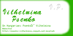 vilhelmina psenko business card